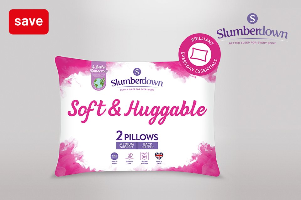 Save 20% on selected Slumberdown bedding using code SLEEP20.