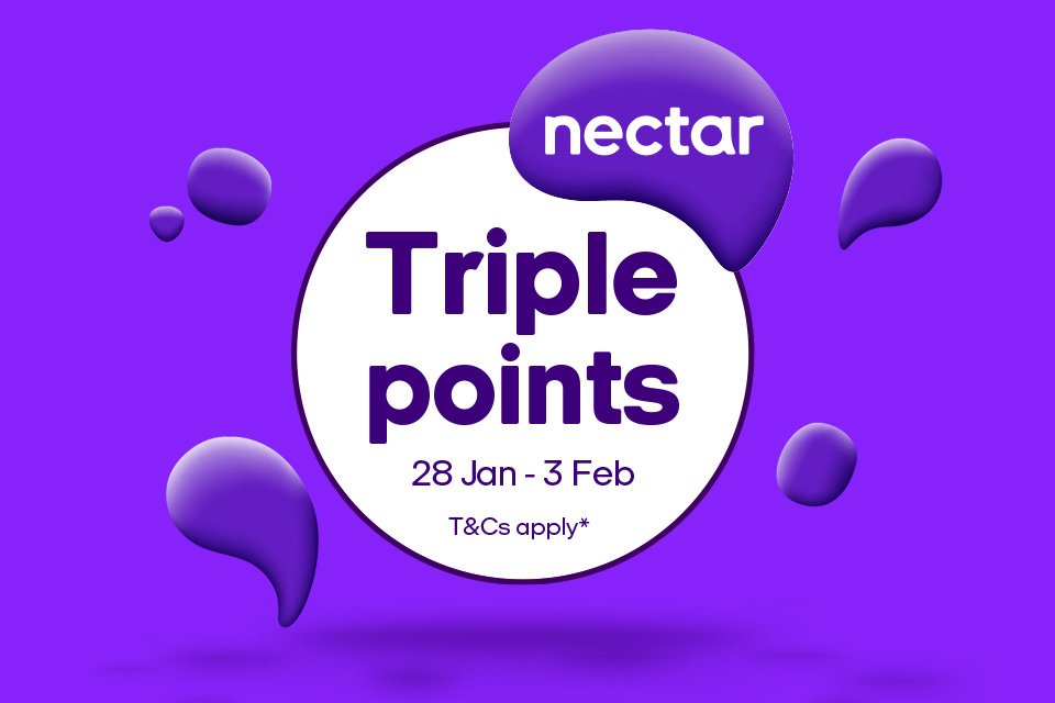 Collect 3x Nectar points from 28 January - 3 February at Tu.