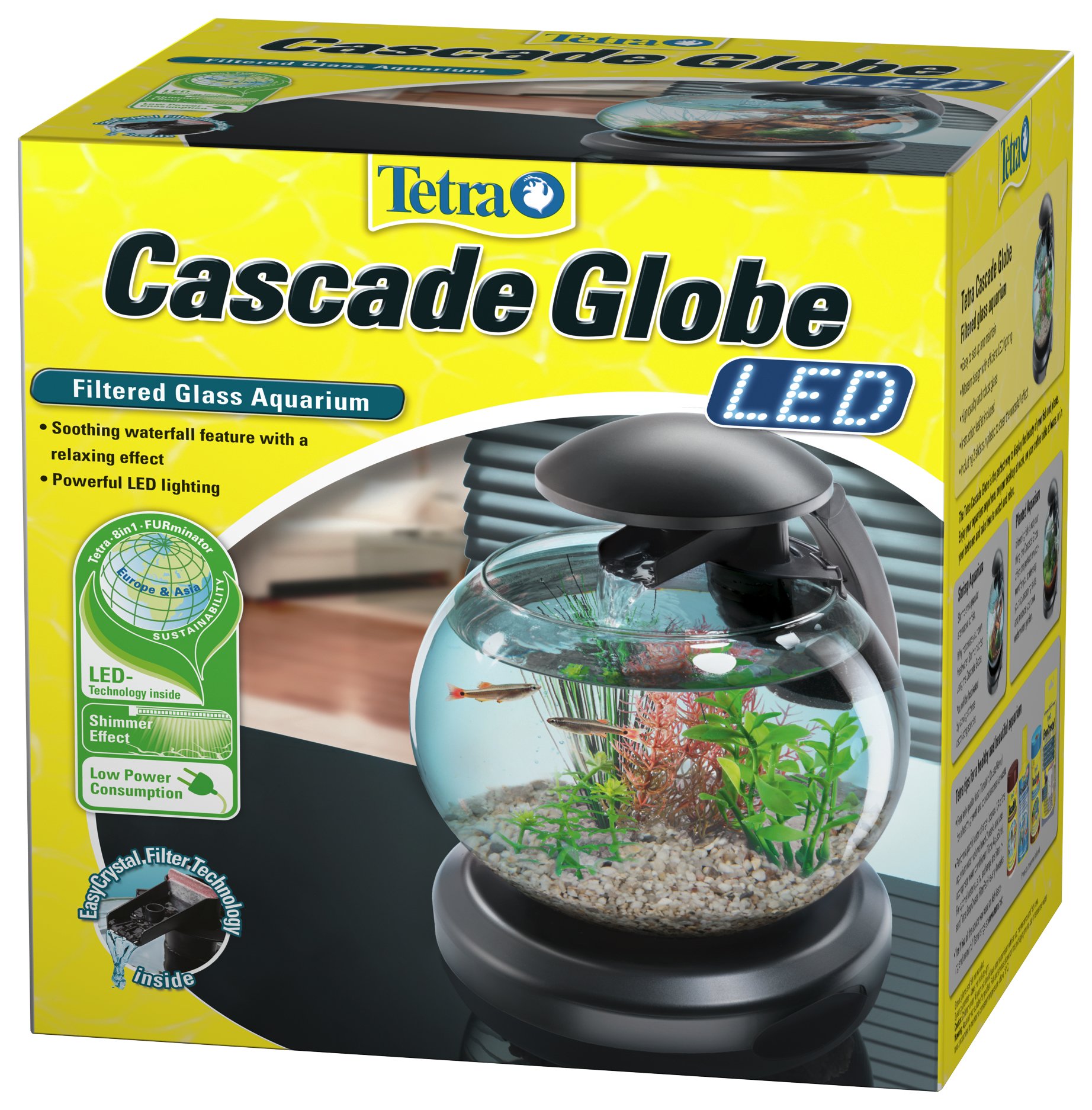 Tetra Fish Bowl Cascade Globe Black