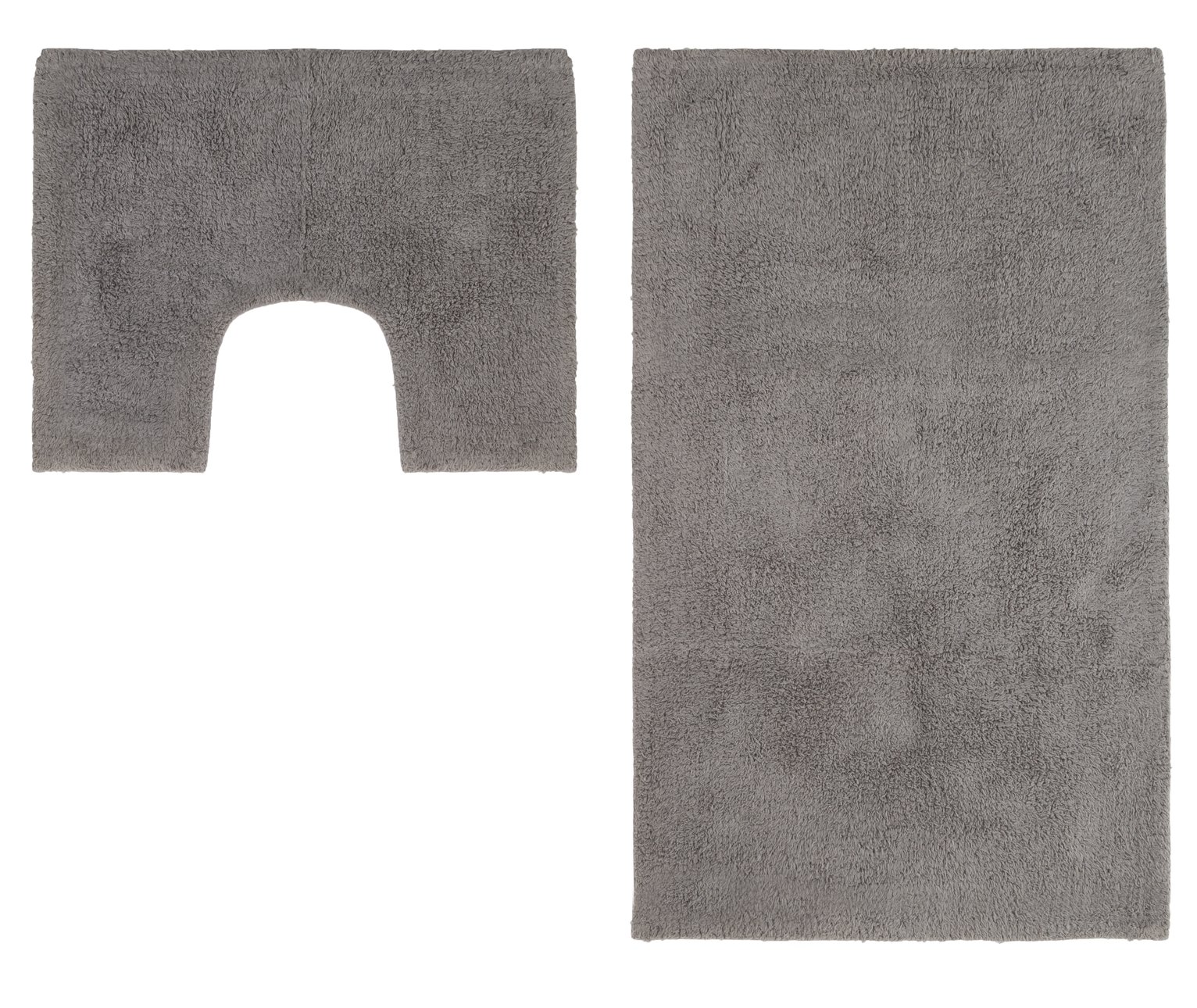 small grey bath mat