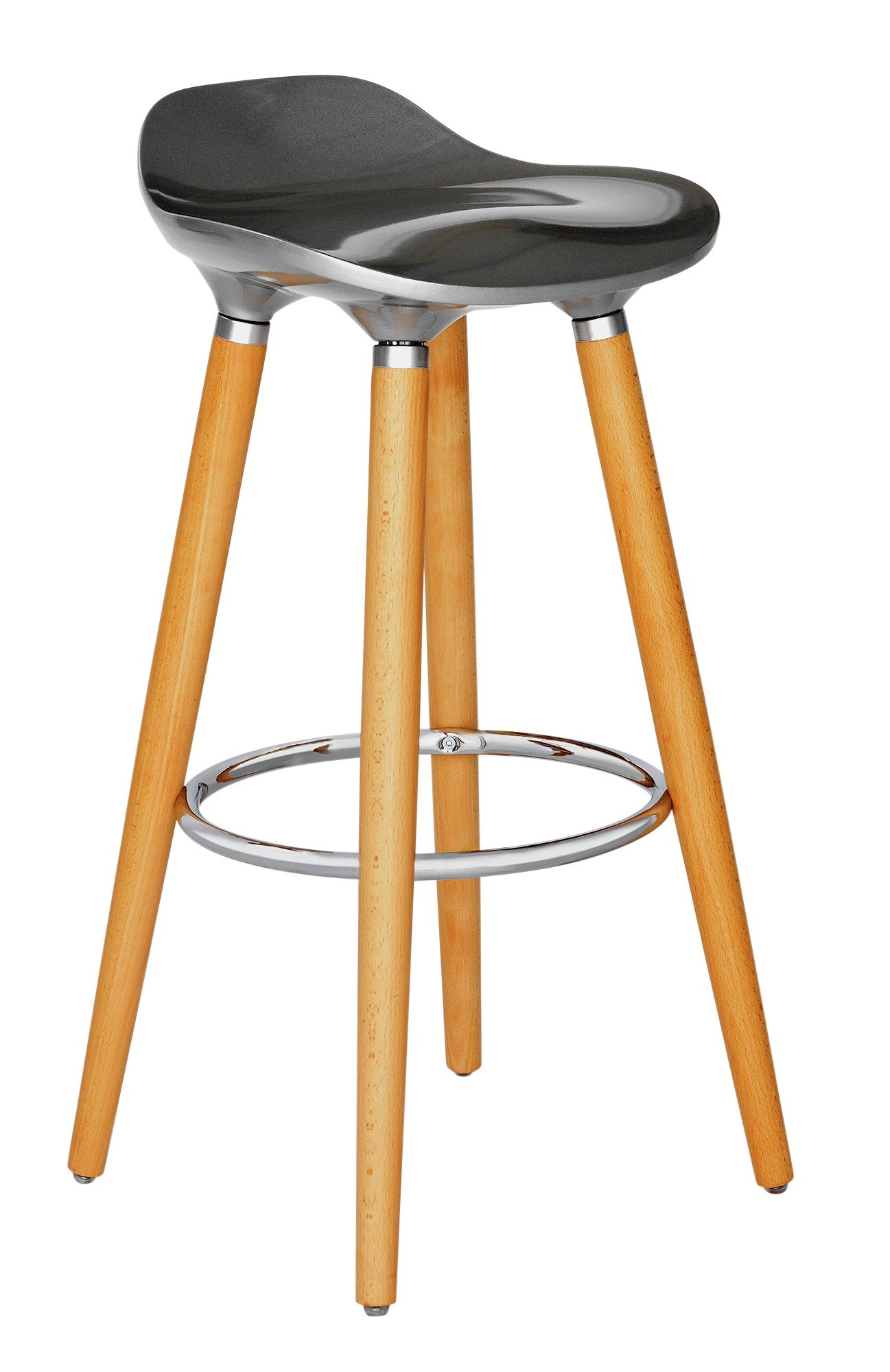 Hygena Bay Bar Stool - Silver