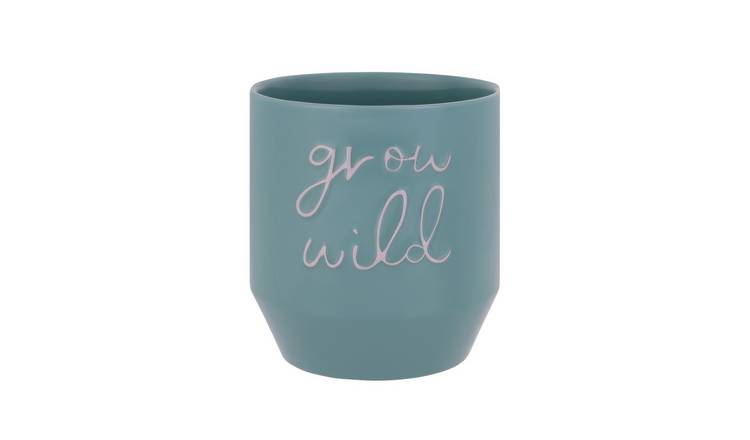 Buy Argos Home Novelty Slogan Planter - Green | Garden 