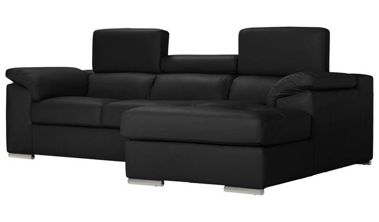 Argos Home Valencia Right Hand Corner Chaise Sofa - Black