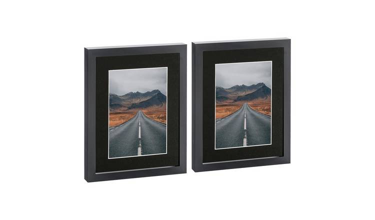 Nicola Spring Photo Frames - 8" x 10" with Mount - Set of 2 - Black