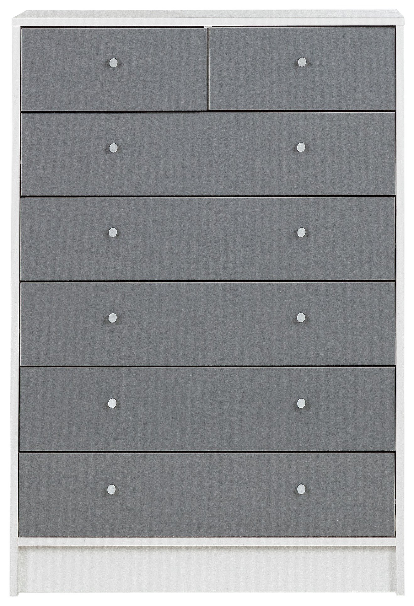 Argos Home Malibu Grey Gloss 5+2 Chest of Drawers