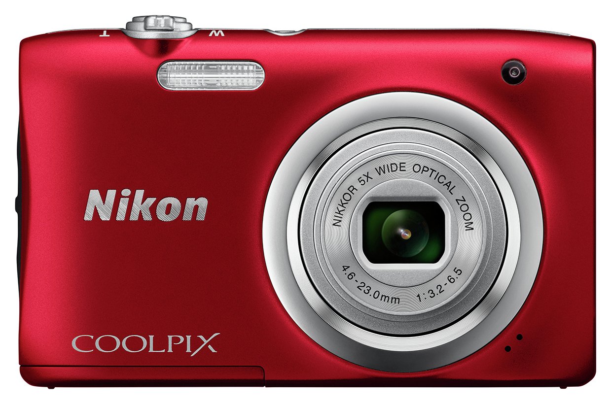 Nikon Coolpix A100 20MP 5x Zoom Compact Camera - Red