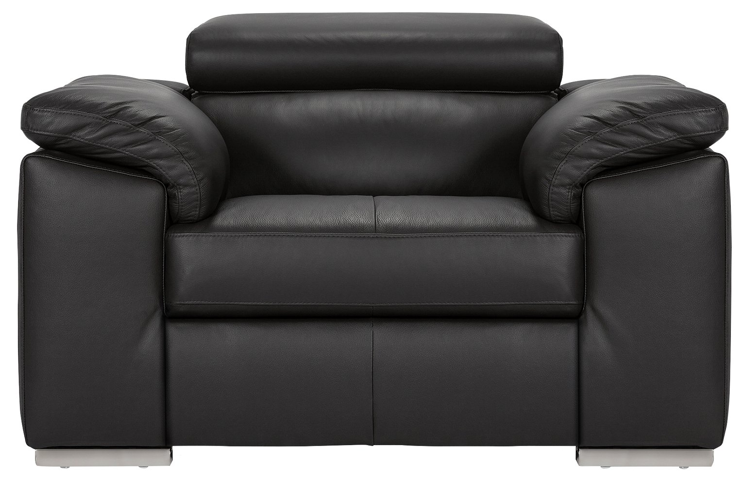 Argos Home Valencia Leather Armchair - Black