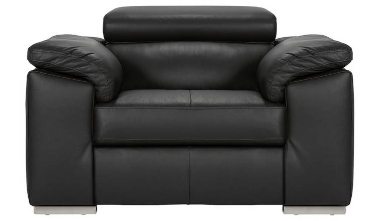 Buy Argos Home Valencia Leather Armchair - Black | Armchairs and chairs