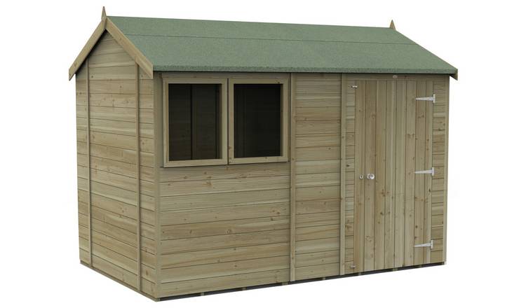 Forest Timberdale 2 Windows Reverse Apex Shed - 10 x 6ft