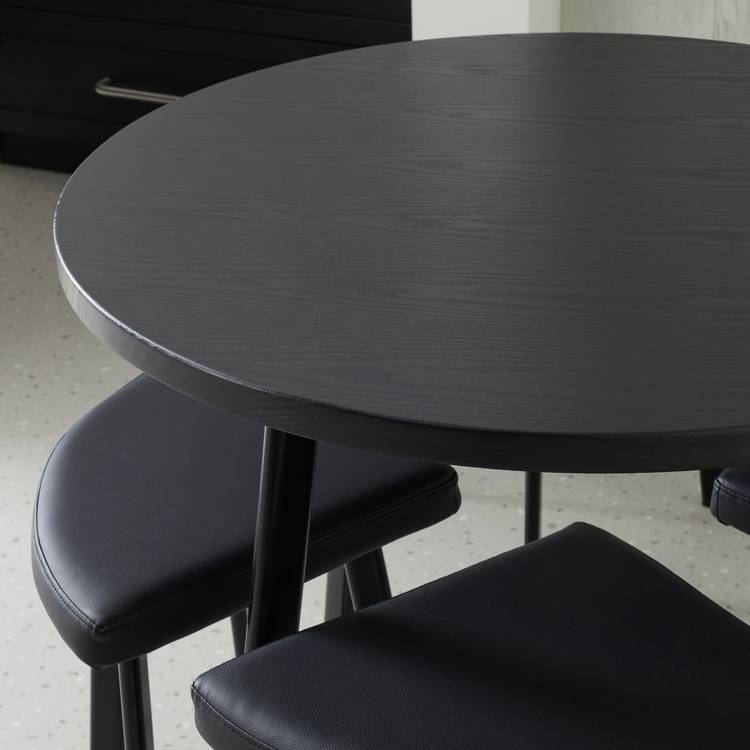 Argos Home Tayla Black Dining Table & 4 Black Stools 0