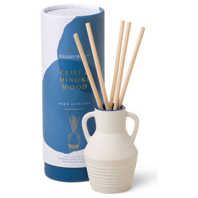 Paddywax Santorini Reed Diffuser - Cliff & Hinoki Wood 0