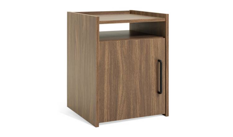 Habitat Oldham 1 Door Bedside Table - Walnut