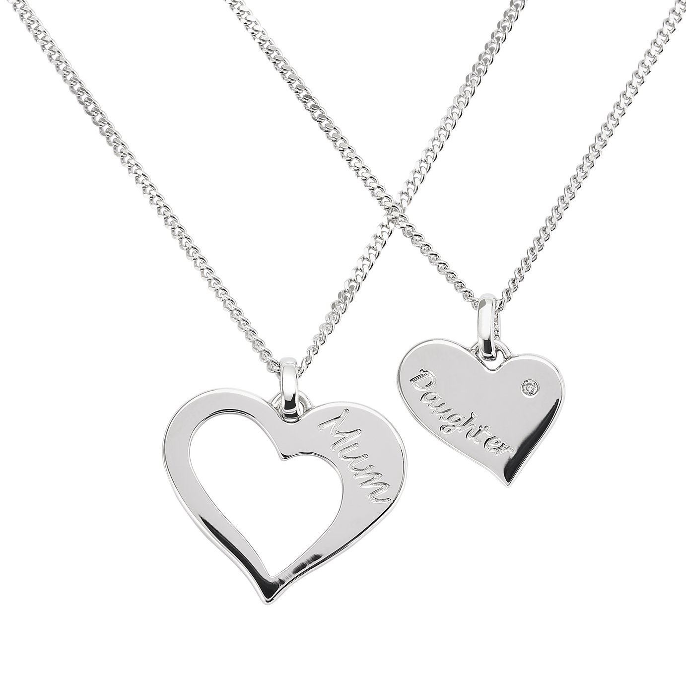 mum and daughter necklace argos