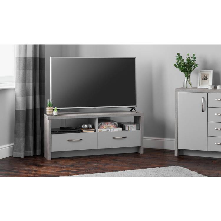 Argos Home Venice 2 Drawer Large Corner TV Unit - Grey 0