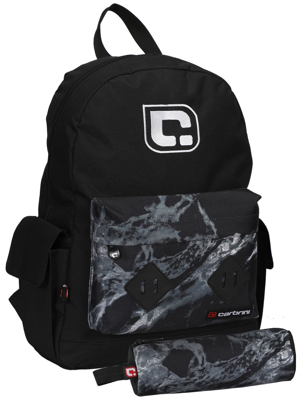 black marble backpack