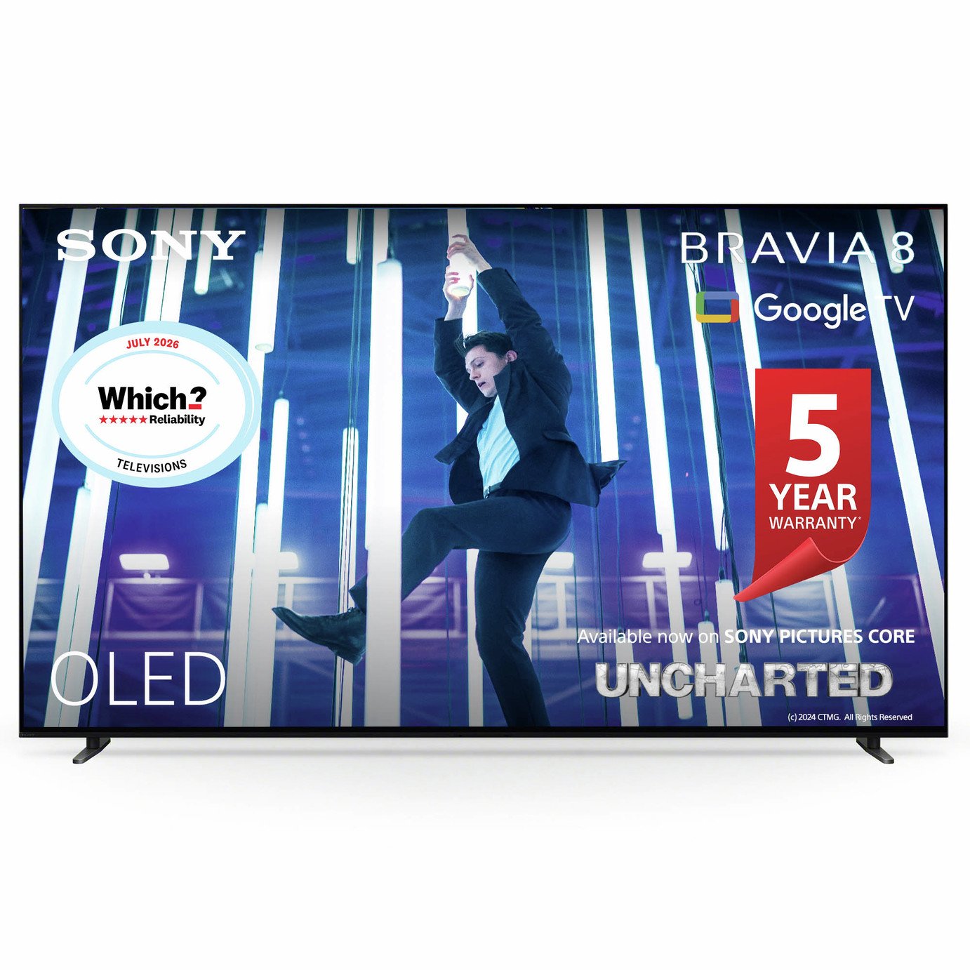 Sony 77 Inch K77XR80PU Smart 4K HDR OLED Freeview TV