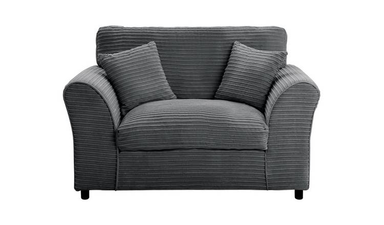 Buy Argos Home Harry Fabric Cuddle Chair Charcoal Armchairs