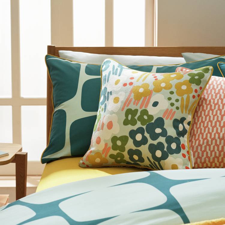 Habitat x Scion Spring Meadow Cushion -Multicolored -43x43cm 0