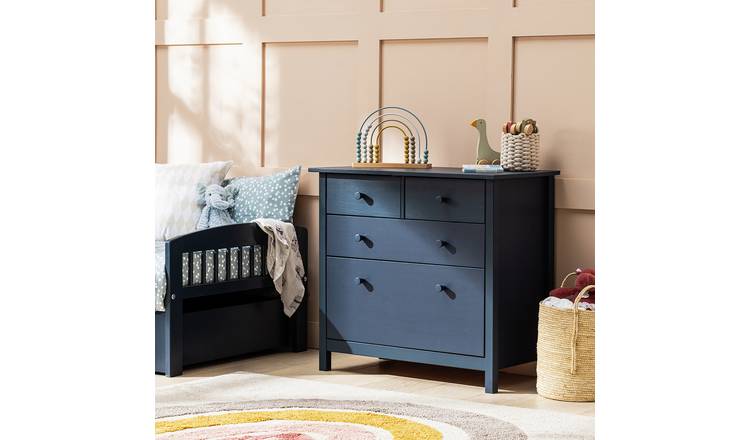 Argos Home Kids Scandinavia 4 Drawer Chest - Ink Blue