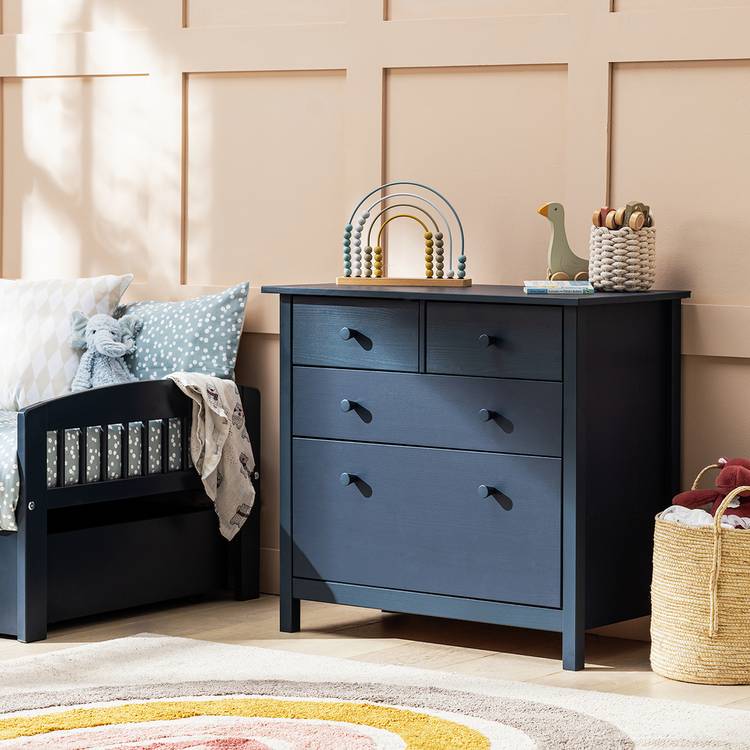 Argos Home Kids Scandinavia 4 Drawer Chest - Ink Blue 0