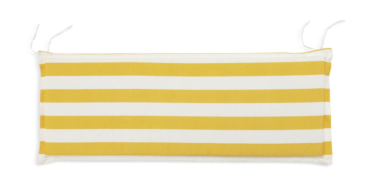 Habitat Stripe Garden Bench Cushion - Yellow