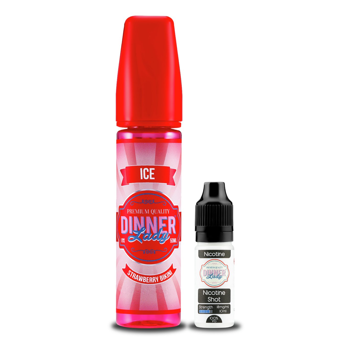 Dinner Lady E-Liquid Strawberry Bikini 50Ml With Shot