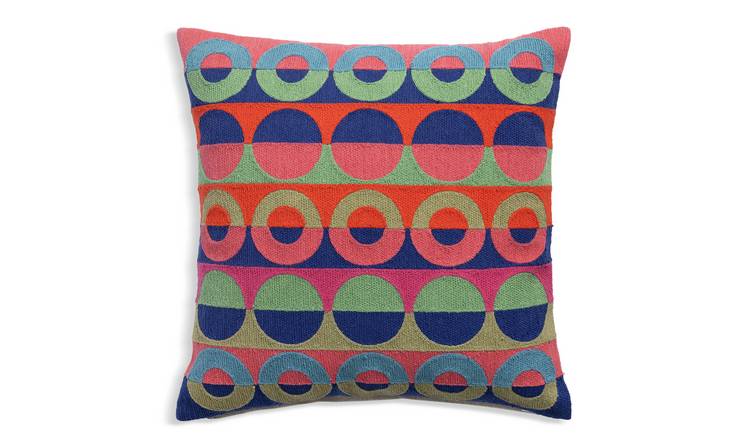 Habitat 60 Ronda Embroidered Cushion by Margo Selby -43x43cm