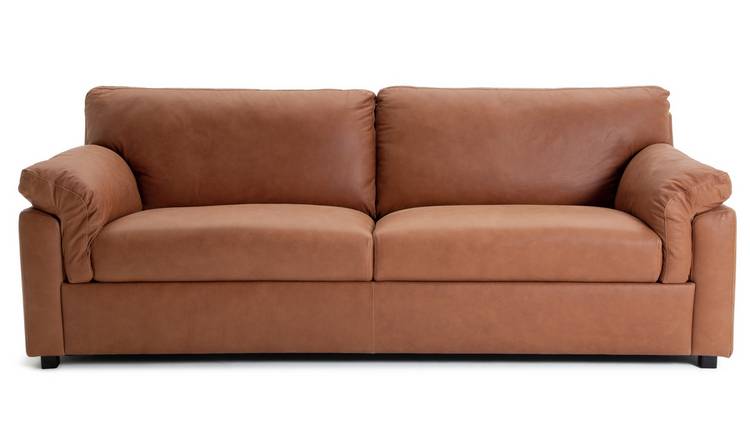 4 seater deals tan leather sofa