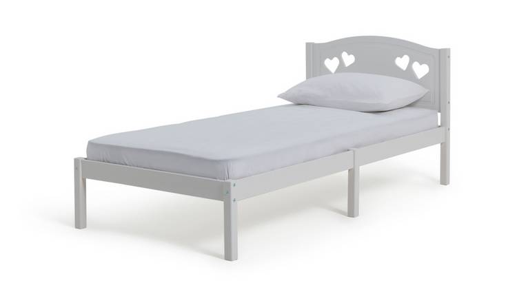 Argos white single store bed frame