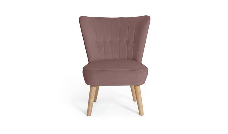 Habitat Alexis Velvet Cocktail Chair - Pink