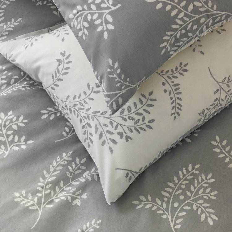 Argos Home Floral Trail Grey Bedding Set - Double 0