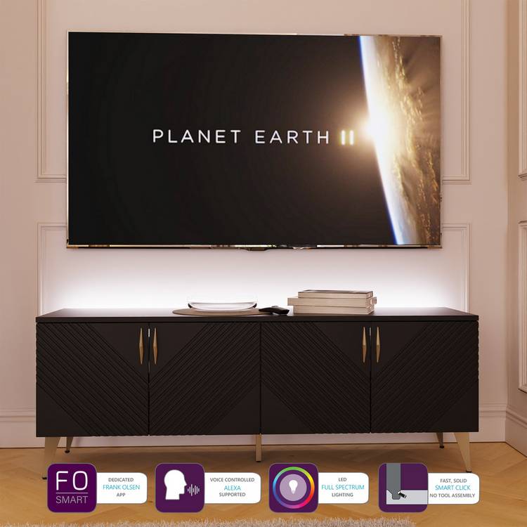 Frank Olsen Ava 4 Door TV Unit - Black 0