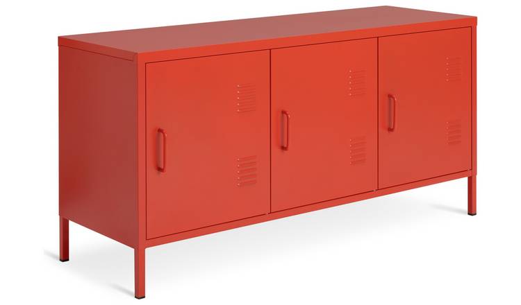 Habitat Stevie 3 Door Locker - Red