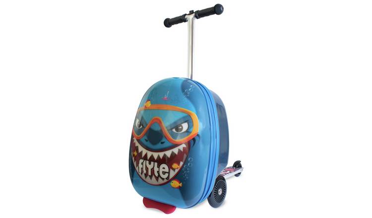 Flyte Stormy The Shark Folding Tri Scooter Suitcase - Blue