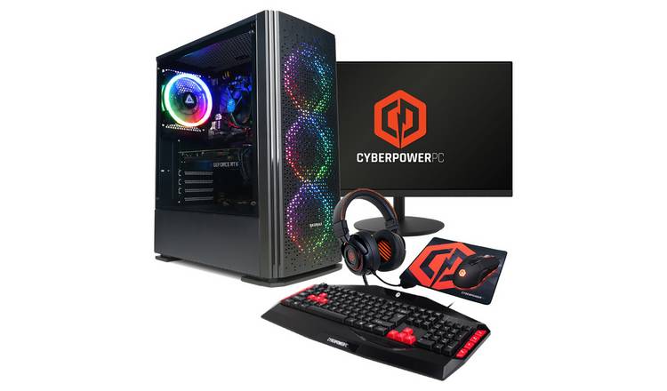 CyberPowerPC Ryzen 5 16GB 1TB RTX4060 Gaming PC Bundle