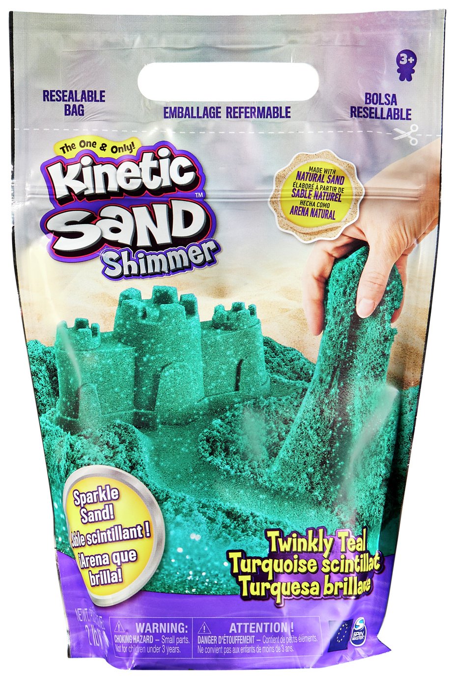 Kinetic Sand Shimmer Twinkly Teal 907g Bag