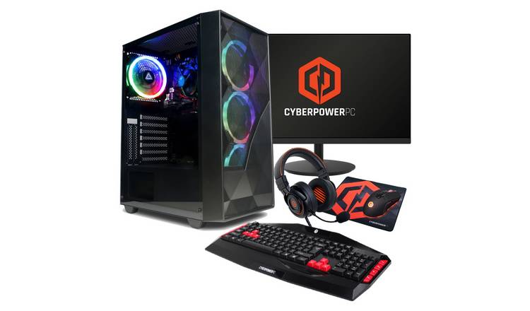 CyberPowerPC Ryzen 5 8GB 500GB AMD Radeon Gaming PC Bundle