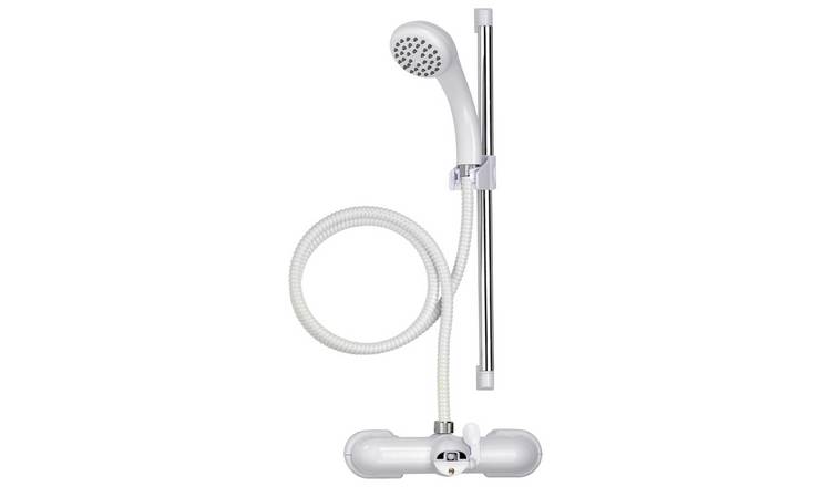 Croydex 3 Piece Bathroom Shower Set - White