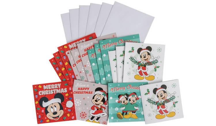 Buy Disney Pack of 30 Mickey and Minnie Mouse Christmas Cards