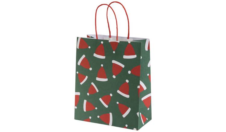 Argos Home Medium Santa Hats Christmas Gift Bags - 4 Pack