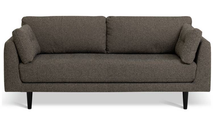 Habitat Kleo Fabric 3 Seater Sofa - Charcoal