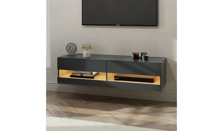 GFW Leon 120cm LED Wall TV Unit - Anthracite