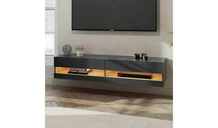 GFW Leon 150cm LED Wall TV Unit - Anthracite