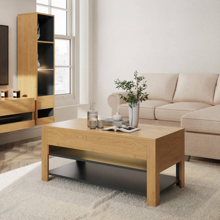 GFW Leon Coffee Table - Oak Effect 0