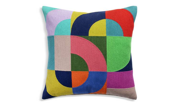 Habitat 60 Levi Embroidered Cushion by Margo Selby - 43x43cm