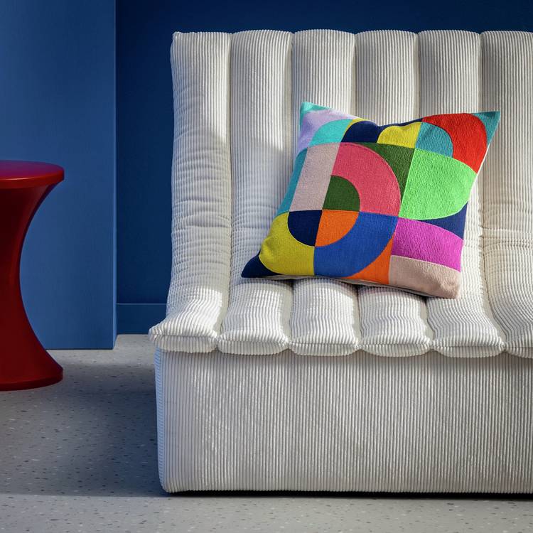 Habitat 60 Levi Embroidered Cushion by Margo Selby - 43x43cm 0