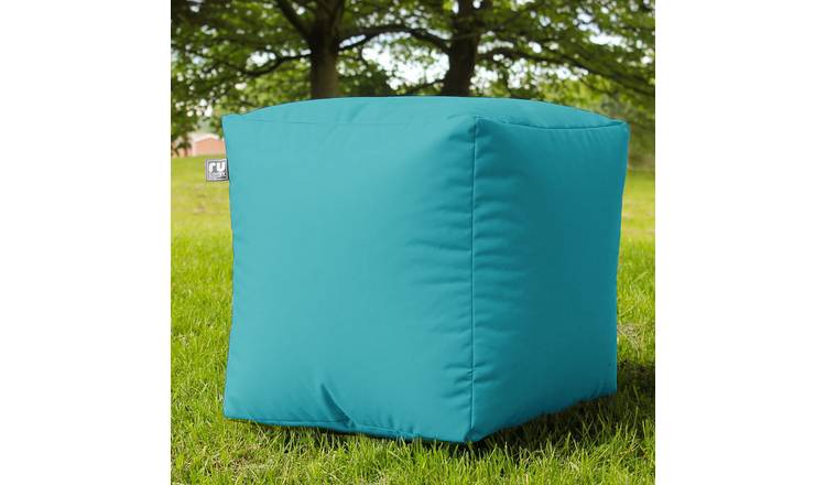 Buy rucomfy Indoor Outdoor Cube Bean Bag Turquoise Argos