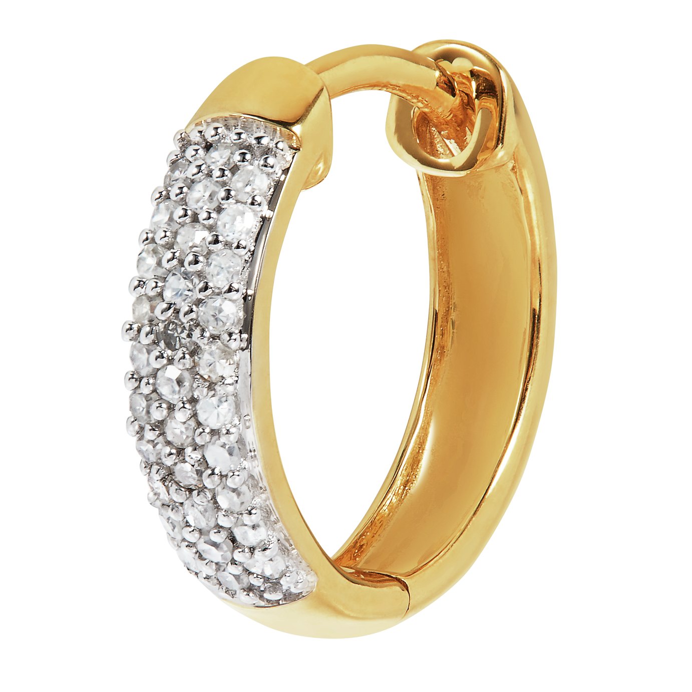 Revere 9ct Gold and Diamond Single Hoop Earring Review