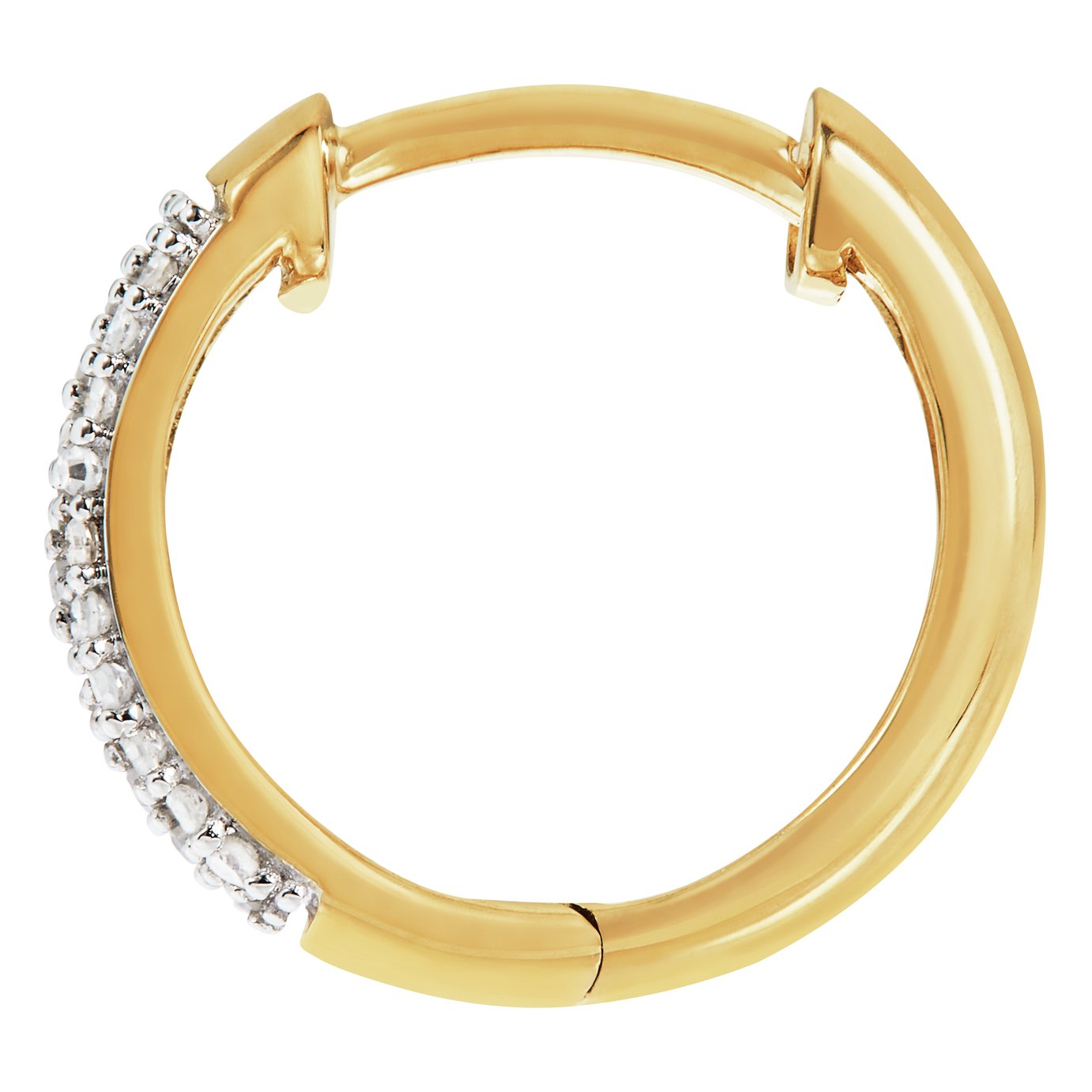 Revere 9ct Gold and Diamond Single Hoop Earring Review