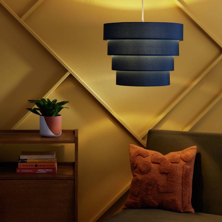 Argos Home Navy Easy Fit Stacked  4 Tier Lampshade - 45cm 0